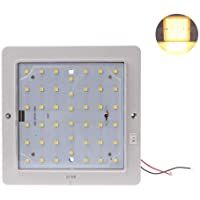 Los mejores  - ZONCENG1 Lámpara de techo cuadrada LED de 12 V 9 W para remolque- barco- caravana- caravana- color blanco cálido